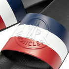 Moncler Men's Basile Tricolour Pool Slide in Black/Red/White/Blue