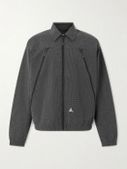ROA - Lamon Logo-Embroidered Micro-Check Shell Jacket - Black