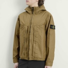 Stone Island Men's Double Coated Cotton Ripstop Short Parka Jacket in Military Green