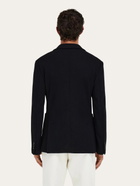 Ferragamo Mens Single breasted jersey blazer in Black