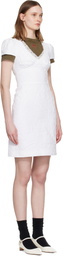 SHUSHU/TONG White Lace Trim Sweetheart Neckline Midi Dress