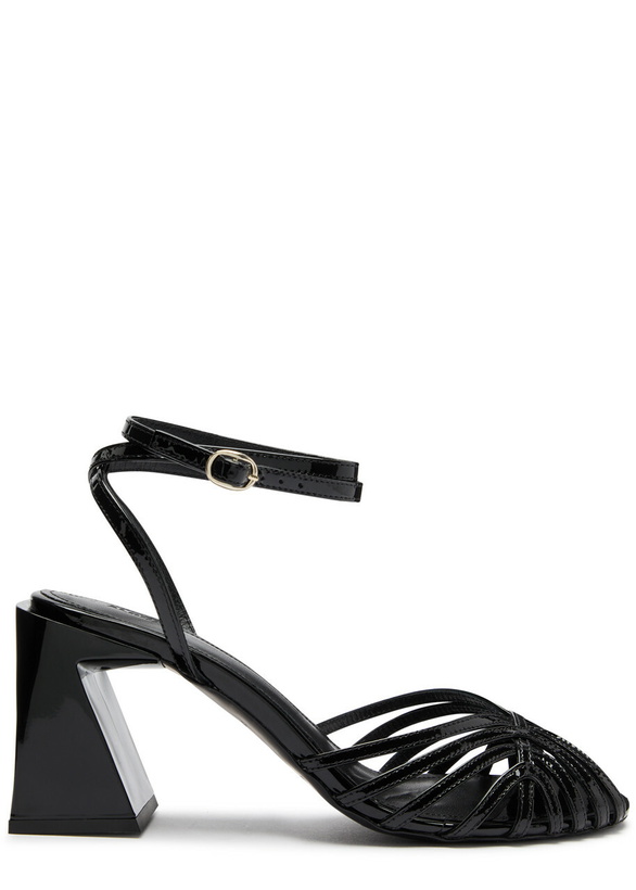 Photo: Alohas Jessa 90 Patent Leather Sandals Black