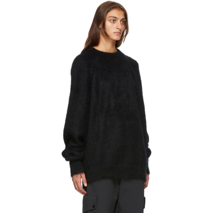 Haider Ackermann Black Mohair Kidtop Oversized Crewneck