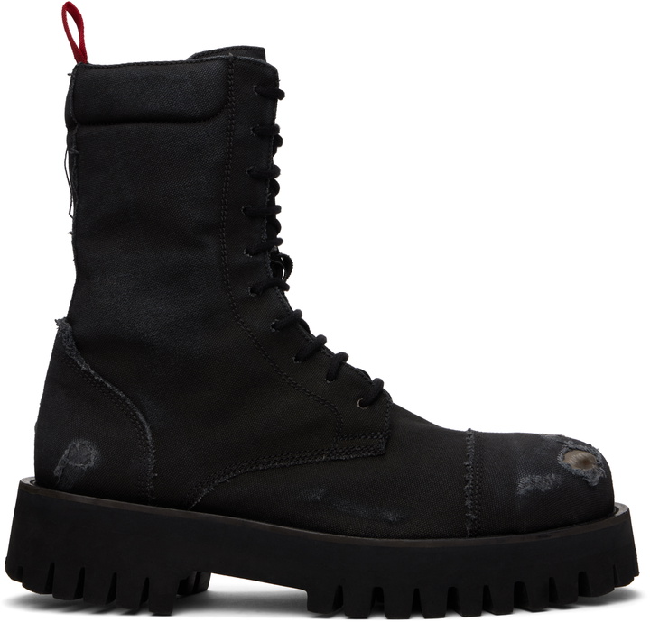 Photo: 424 Black X Canvas Boots