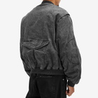Represent Men's Inset Sleeve Bomber Jacket in Stained Black