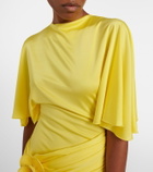 David Koma Floral-appliqué jersey cocktail dress