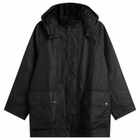 Barbour Men's x Margaret Howell Stand Collar Wax Parka Jacket in Black