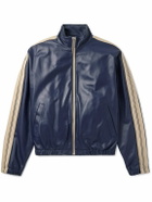 Marni - Striped Leather Jacket - Blue