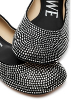 Loewe Toy Crystal-embellished Suede Ballet Flats Black