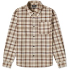 A.P.C. Men's Trek Check Overshirt in Camel