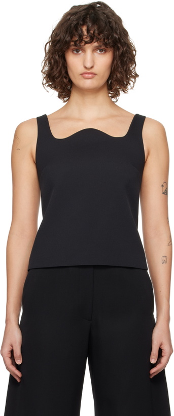 Photo: RECTO Black RC Signature Curved Neck Top