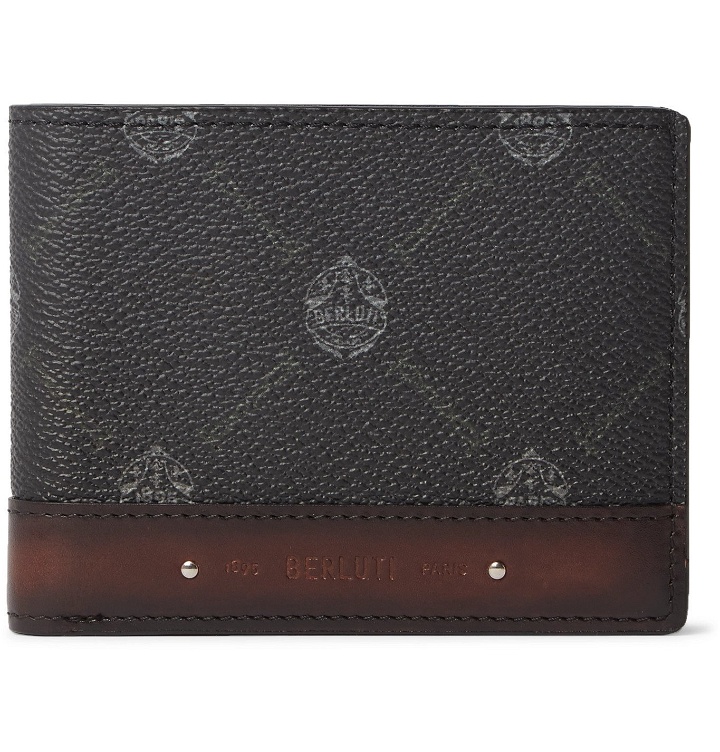 Photo: Berluti - Excursion Printed Full-Grain and Burnished Leather Billfold Wallet - Black