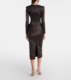 Alex Perry Draped satin crêpe cocktail dress