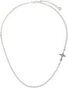 Stolen Girlfriends Club SSENSE Exclusive Silver Gothic Side Cross Necklace