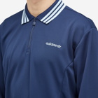 Adidas Men's Half Zip Polo in Night Indigo