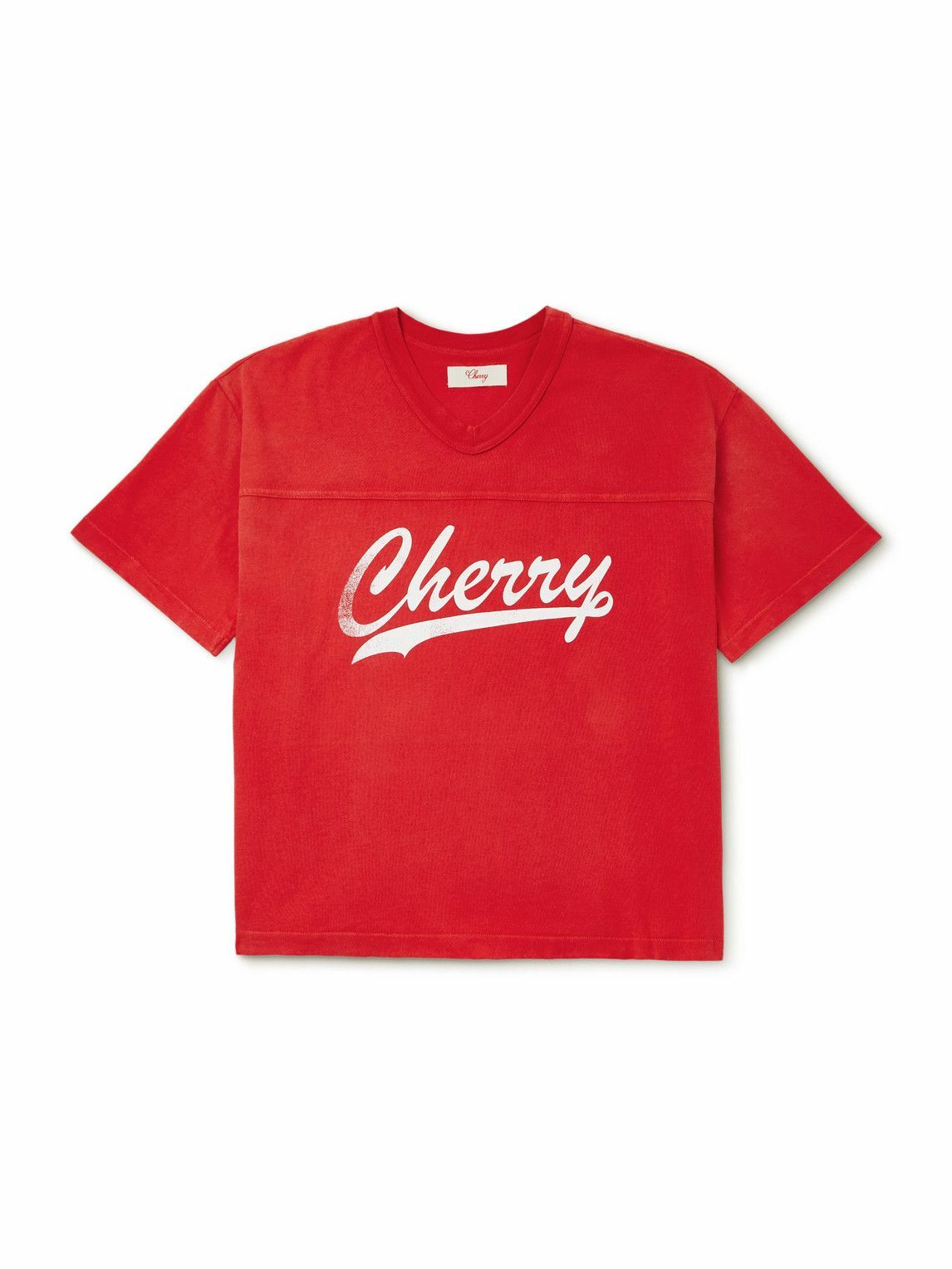 Cherry Los Angeles - Printed Cotton-Mesh T-Shirt - Green