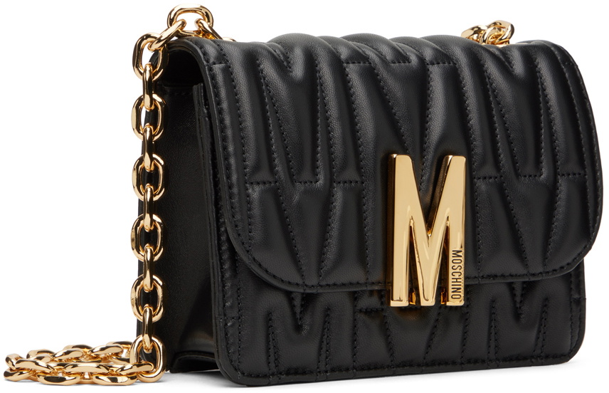 Moschino Black Quilted M Shoulder Bag Moschino