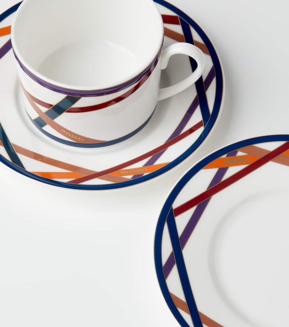 Missoni Nastri set of 6 teacups and saucers