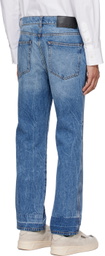 MSGM Blue Reserve Patchwork Jeans