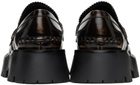 Alexander Wang Brown Carter Mid-Heel Lug Loafers
