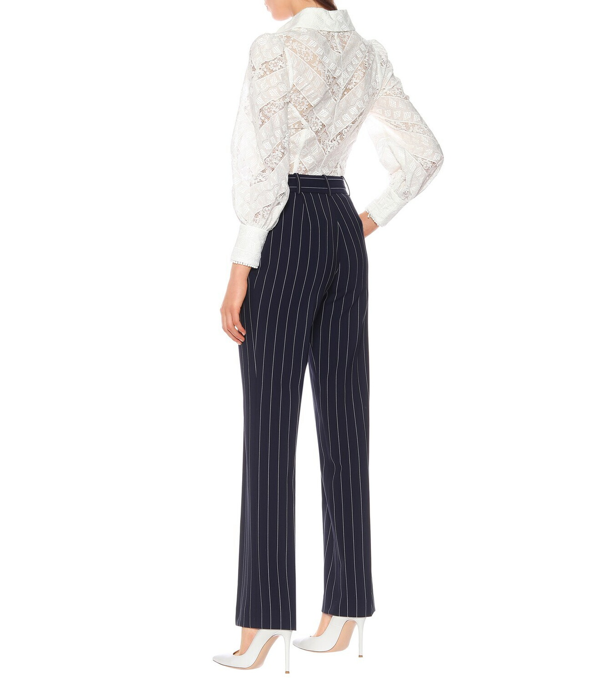 See By Chloe - Striped high-rise slim pants