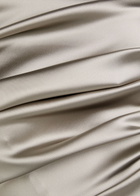 Talbot Runhof Ruched Satin Gown Oyster