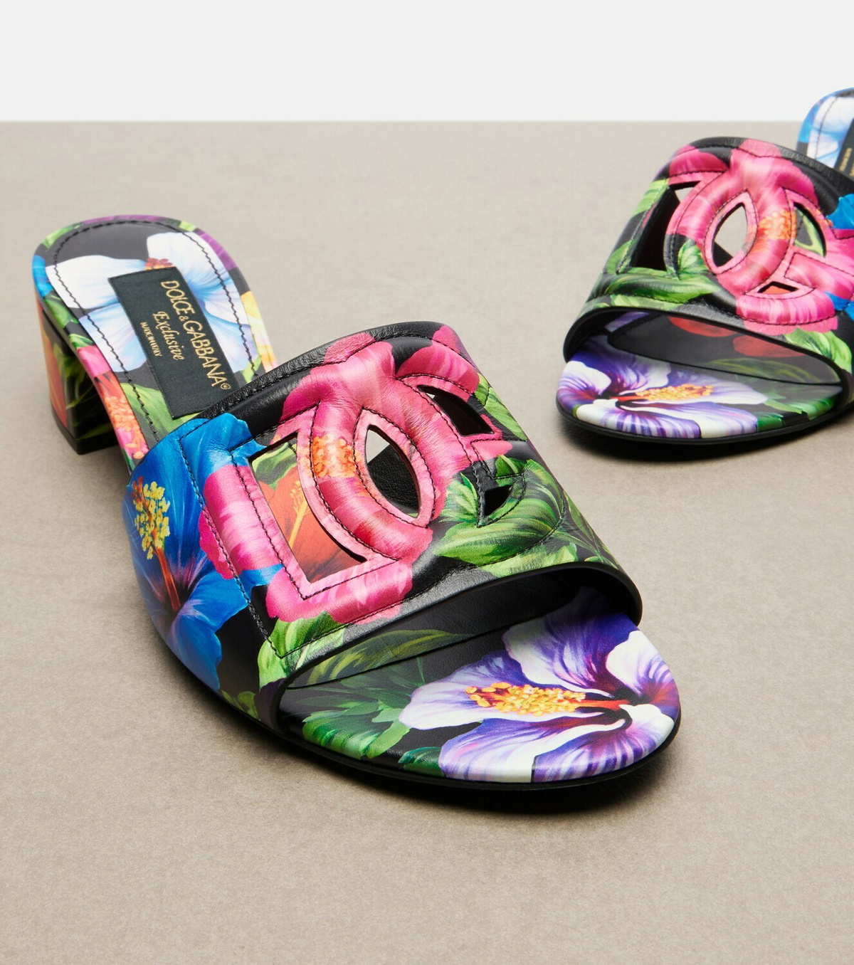Dolce&Gabbana Karol DG floral mules