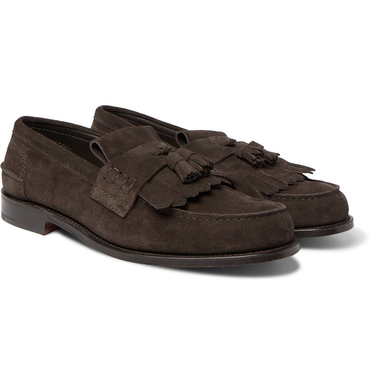 Photo: CHURCH'S - Oreham Suede Tasselled Loafers - Brown