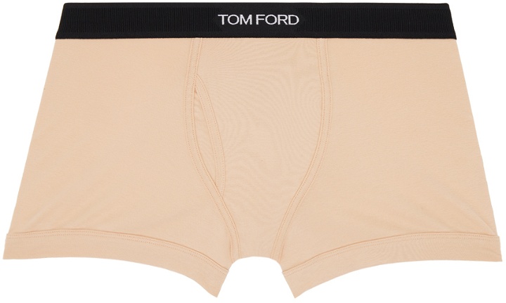 Photo: TOM FORD Beige Classic Fit Boxer Briefs