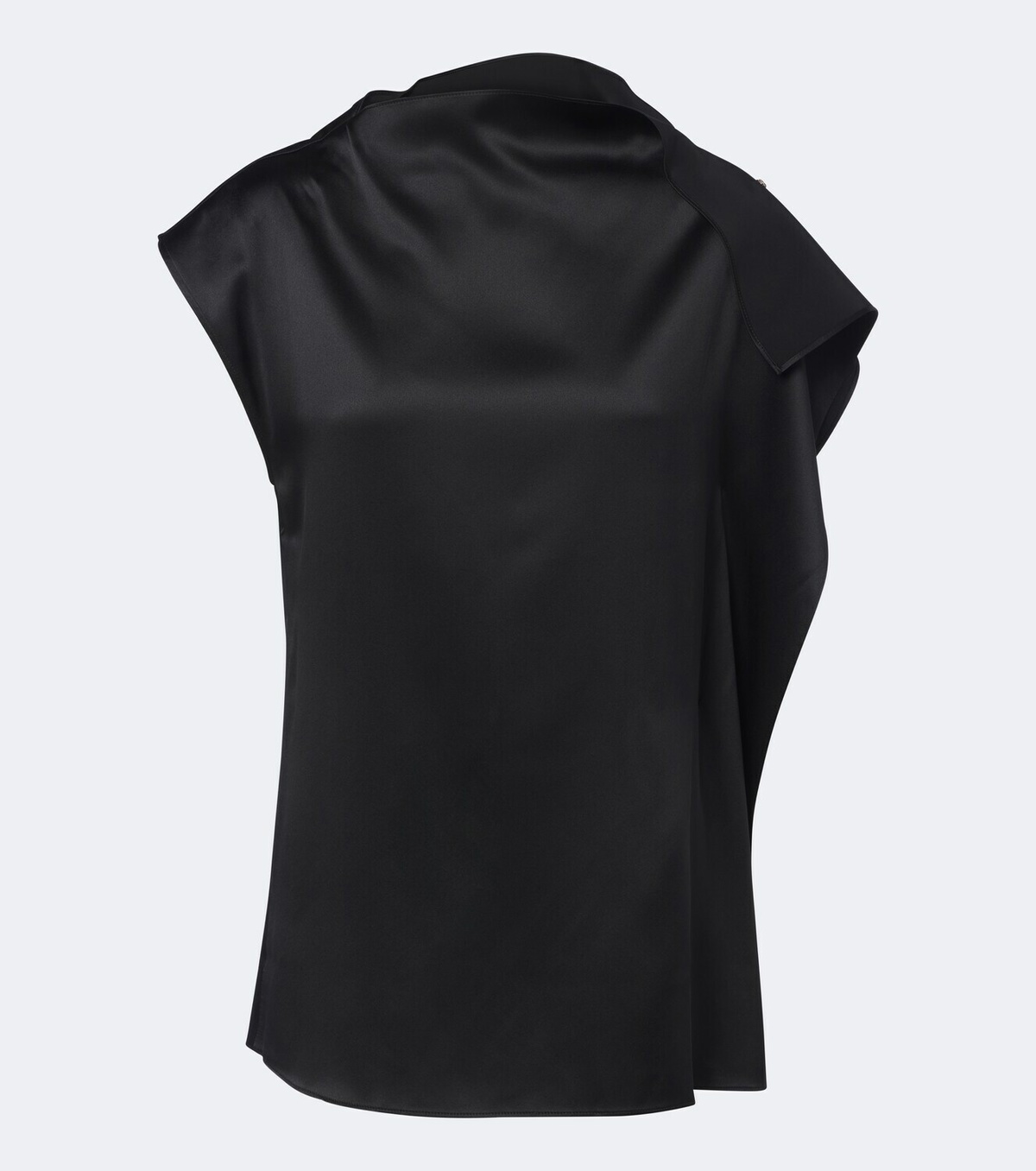 Sportmax Ruffled silk satin top