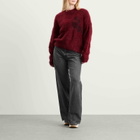 Isabel Marant Women's Mirella Fluffy Logo Knit in Deep Red