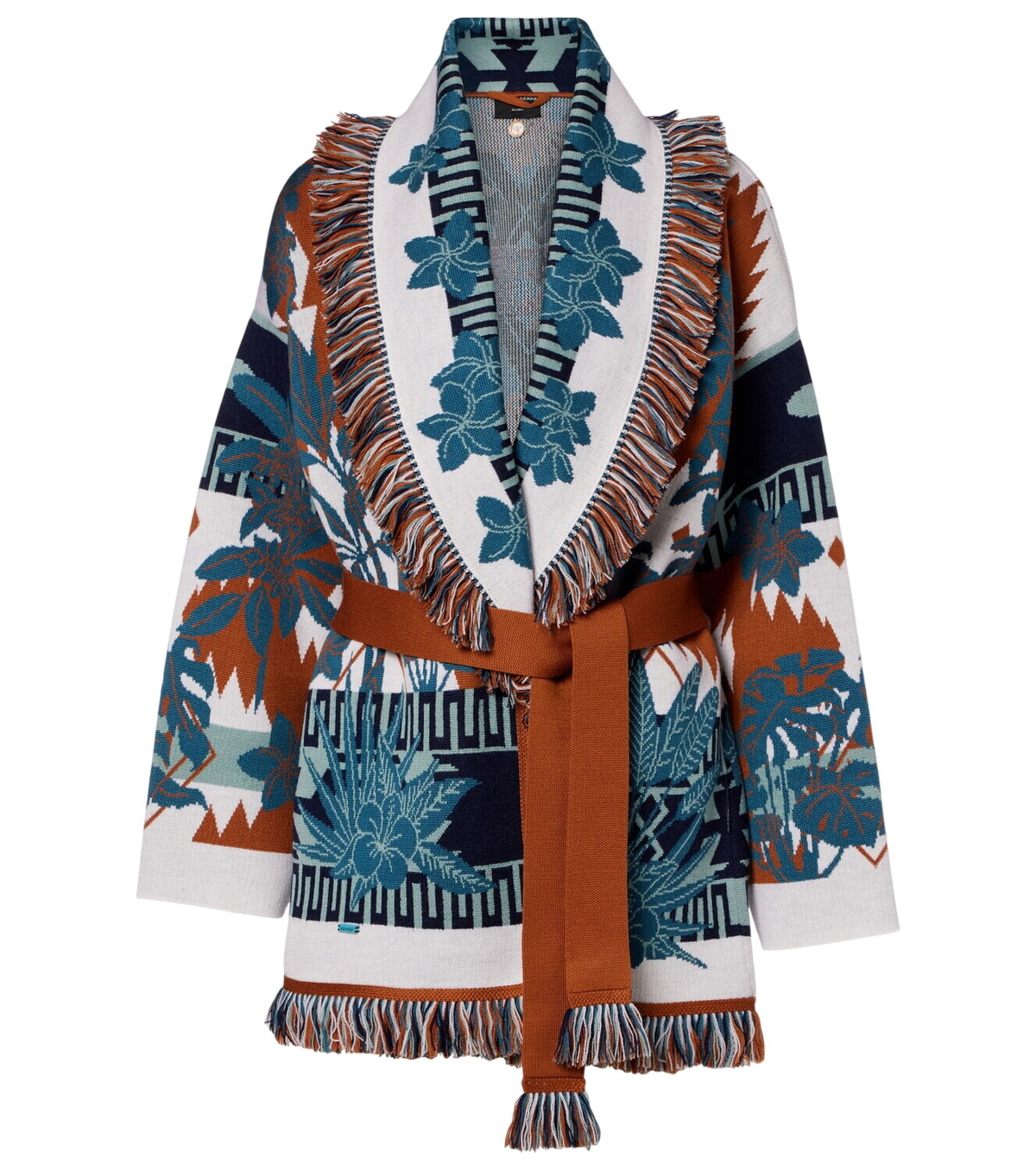 Alanui Jungle Toile De Jouy jacquard cardigan Alanui