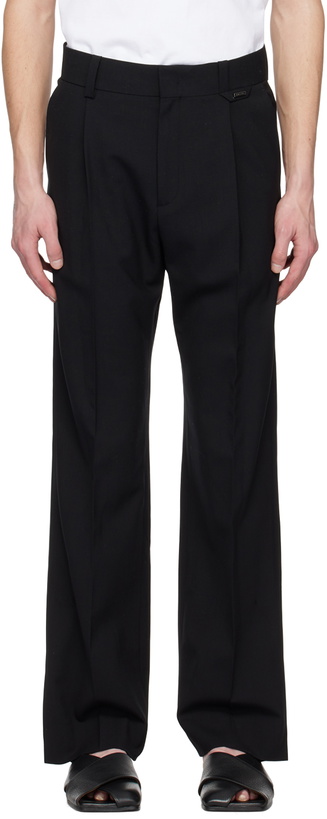 Photo: Solid Homme Black Straight Trousers