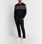 Fendi - Logo-Print Cotton-Blend Jersey Sweatshirt - Black