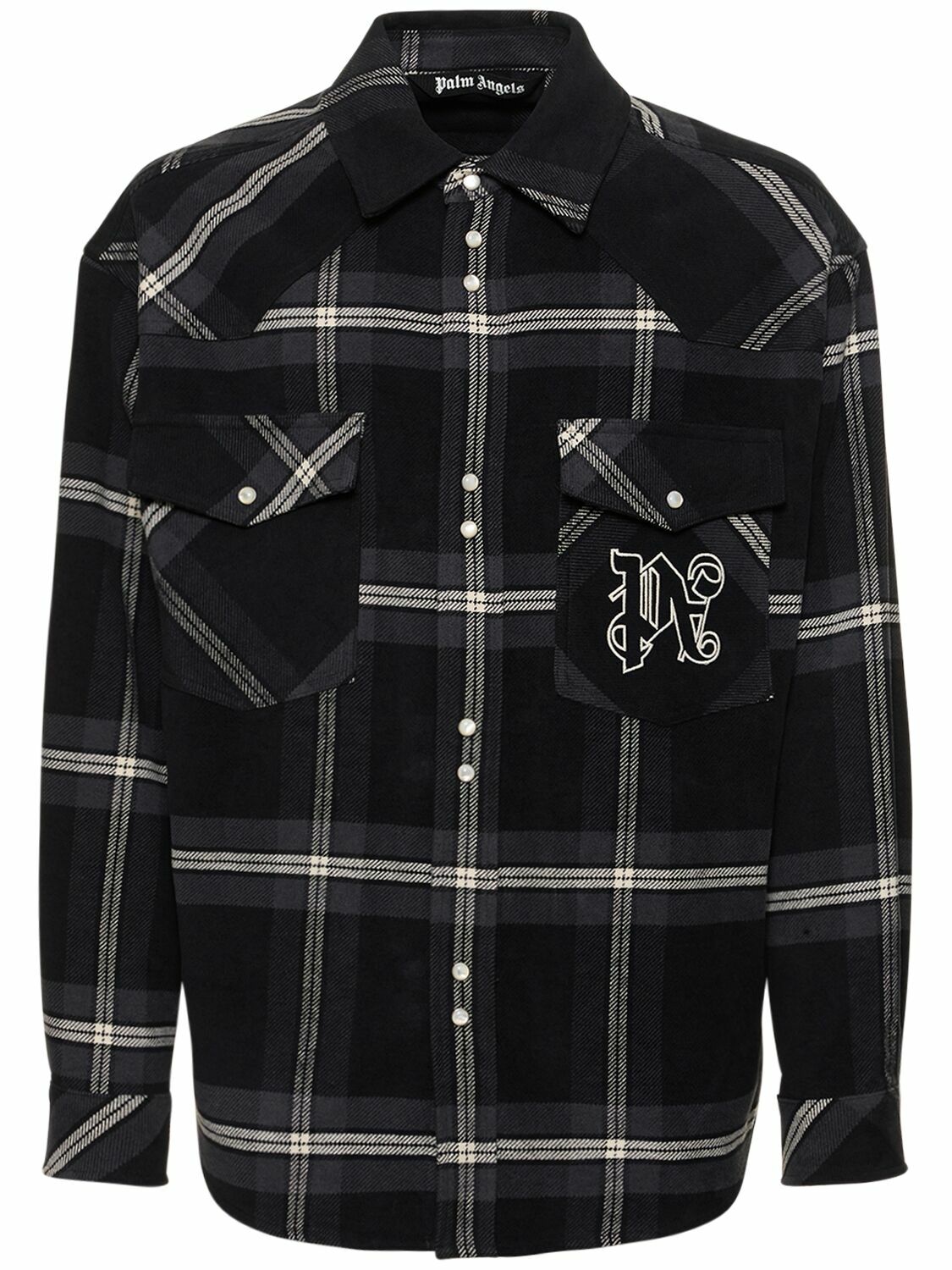 Palm Angels Checked wool overshirt main image 1
