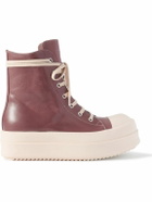 Rick Owens - Ramones Leather High-Top Sneakers - Red