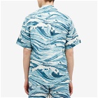 Maison Kitsuné Men's x Vilebrequin Charli Short Sleeve Shirt in Storm Blue