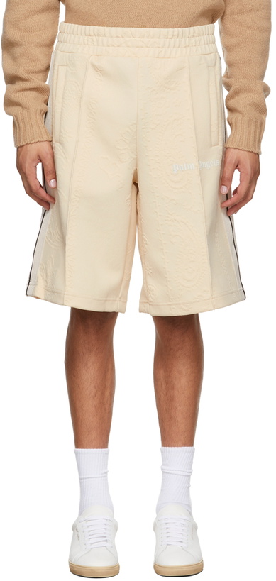 Photo: Palm Angels Beige Track Shorts