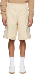 Palm Angels Beige Track Shorts