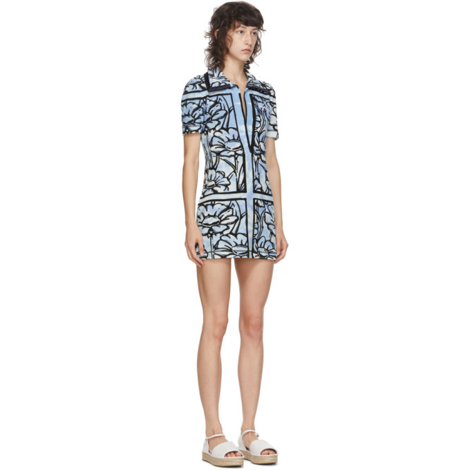 Fendi Blue Joshua Vides Edition Terrycloth Short Dress Fendi