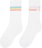 Casablanca White Beyond Destiny Stripe Socks