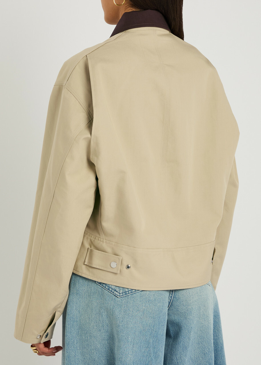 JW Anderson Peplum Cotton Jacket Cream JW Anderson