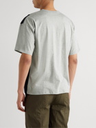 Aloye - Colour-Block Panelled Cotton-Jersey T-Shirt - Gray