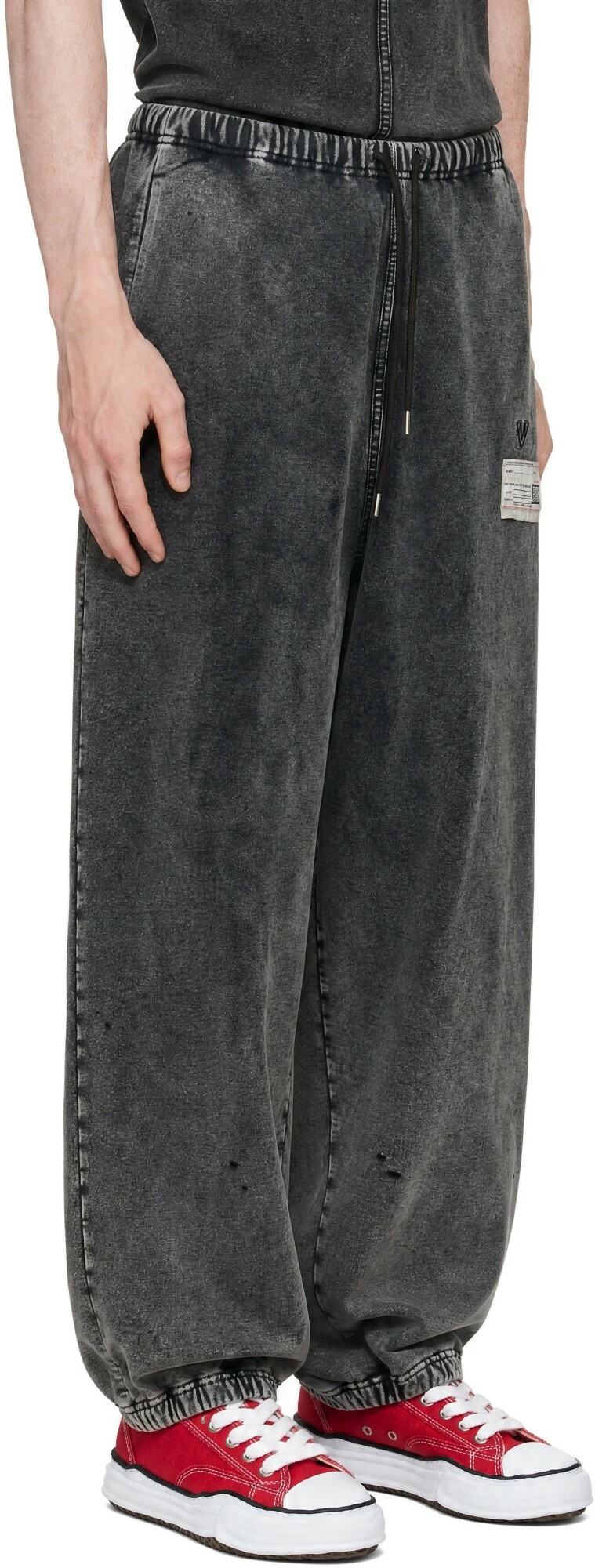 Maison MIHARA YASUHIRO Black Bleached Sweatpants