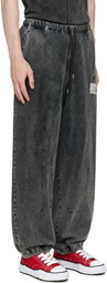 Maison MIHARA YASUHIRO Black Bleached Sweatpants