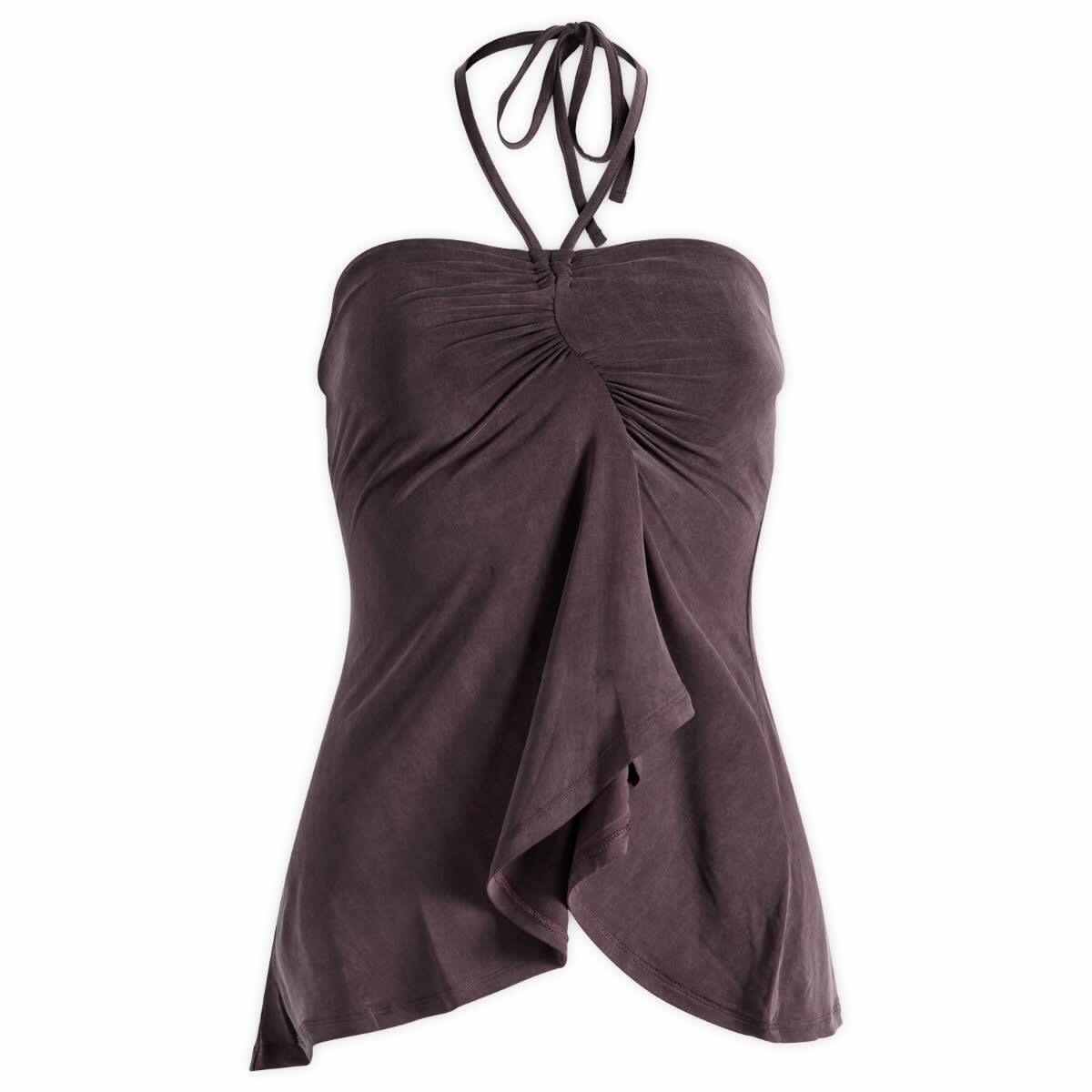 Peachy Den Women's Nia Kylie Halter Top in Chocolate