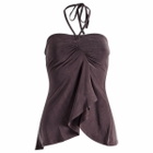 Peachy Den Women's Nia Kylie Halter Top in Chocolate