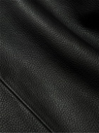 Mr P. - Full-Grain Leather Coach Jacket - Black