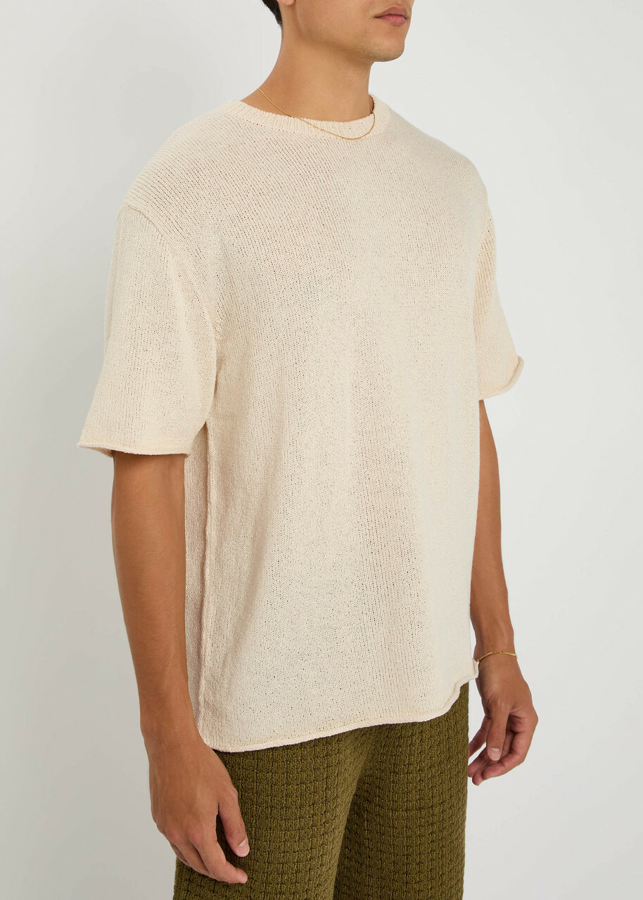 The Elder Statesman Nora Knit T-shirt Natural