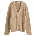 Wood Wood Men's True Mohair Cardigan in Acorn
